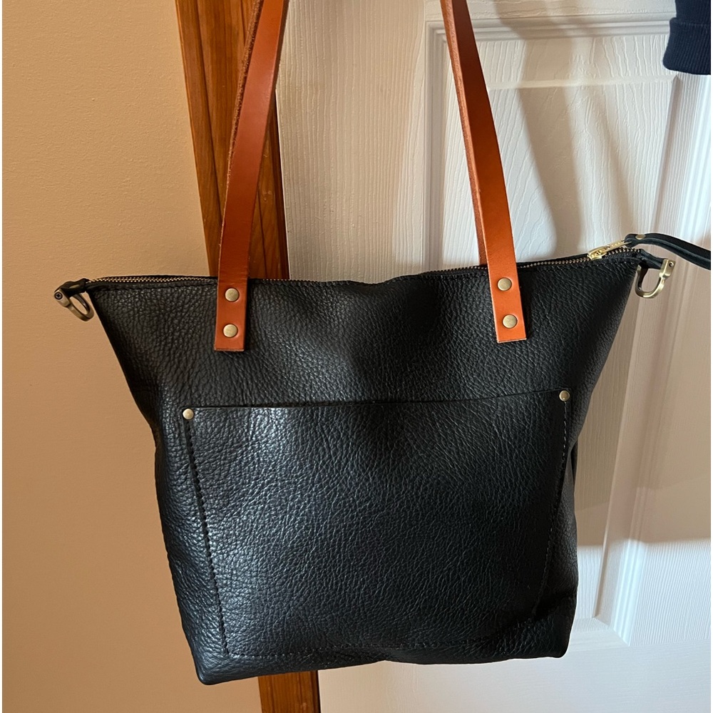 Portland leather medium pebbled tote